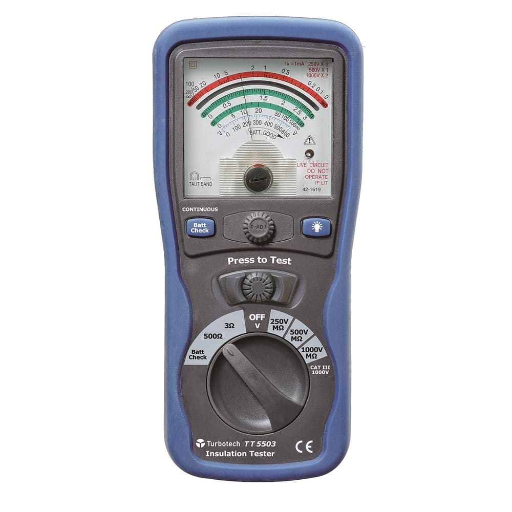 Turbotronic - Mesureur d'isolement analogique 250/500/1000V 400 Mohms