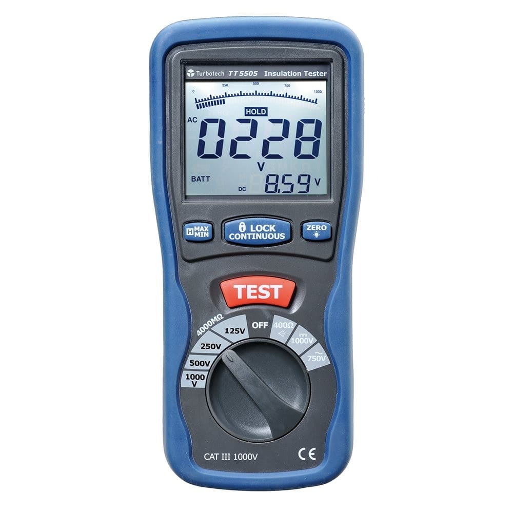 Turbotronic - Mesureur isolement numérique 125/250/500/1000V- Riso/4G?