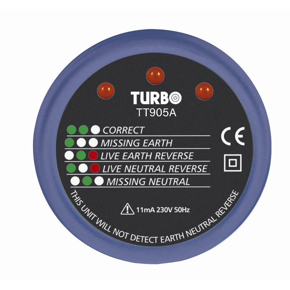 Turbotronic - Testeur de prises TURBOTECH ergonomique et facile à utiliser