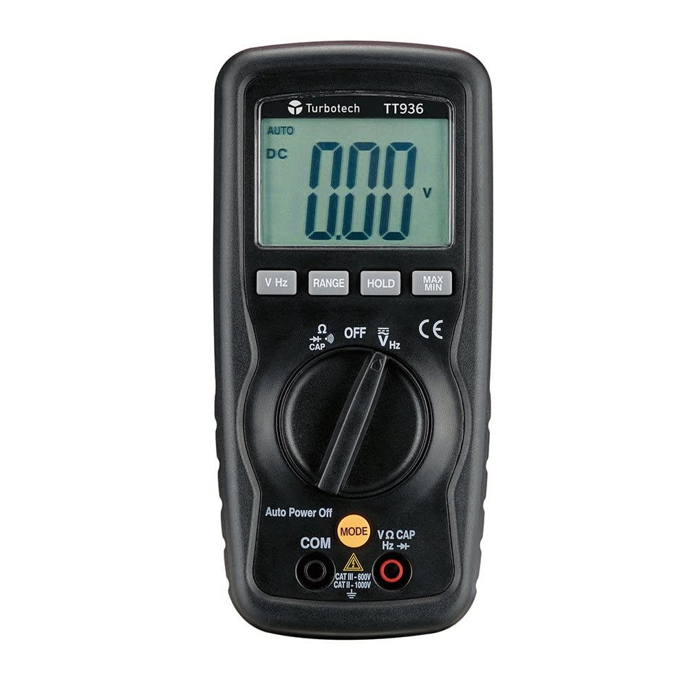 Turbotronic - Multimètre numérique compact 6.000 points de mesure.