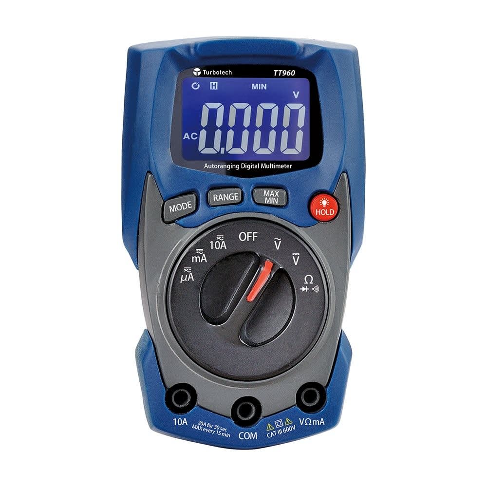 Turbotronic - Multimètre numérique compact TRMS. Degré de protection IP65