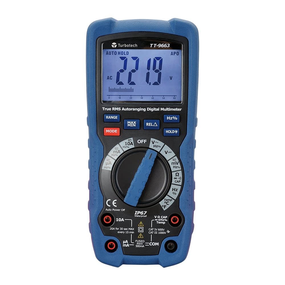 Turbotronic - Multimètre numérique Pro TRMS. 6000 Pts de mesure. Bluetooth