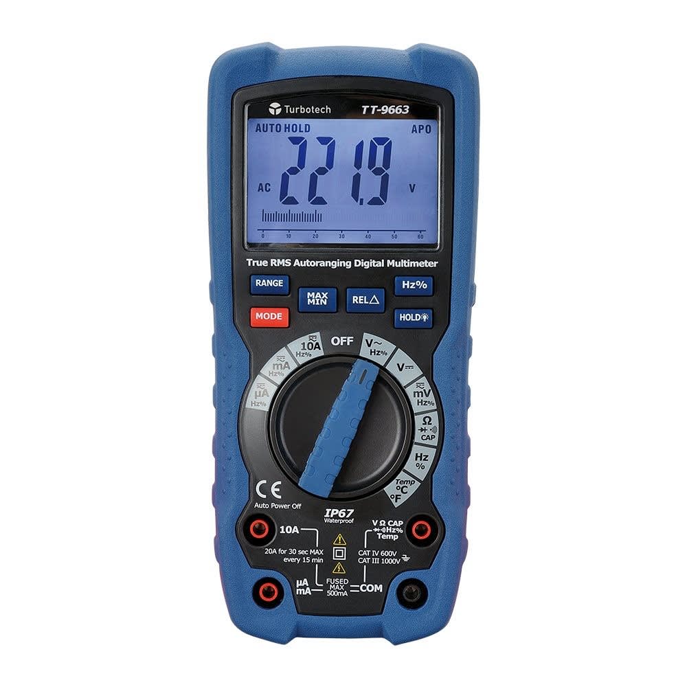 Turbotronic - Multimètre numérique Pro TRMS. 40000 Pts de mesure. Bluetooth