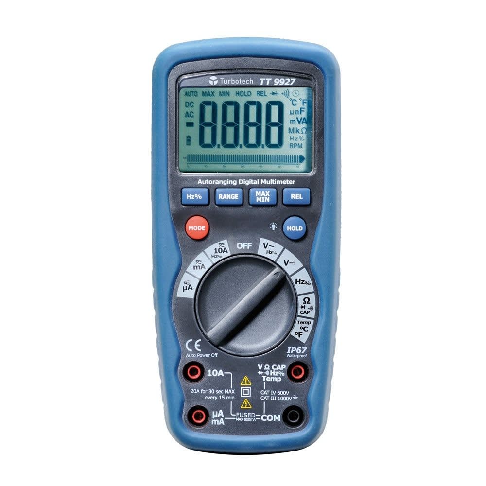 Turbotronic - Multimètre numérique Prof TRMS IP67 6000pts T°.