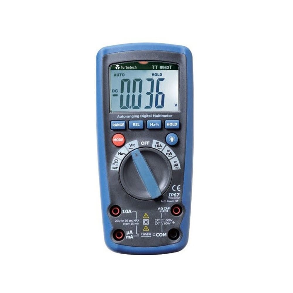 Turbotronic - Multimètre numérique Pro TRMS. IP67 6000PTS de mesure