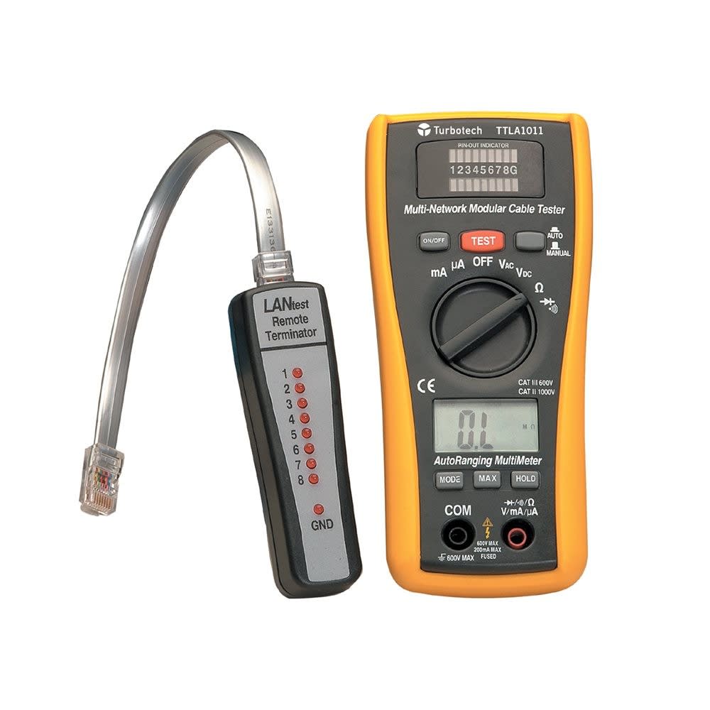 Turbotronic - Multimètre et Testeur LAN jusqu?à une distance de 300m .