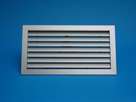 Euroclima Diffusion - RA BLANC L400xH400 (ailettes courbes fixes a 45)
