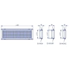 Euroclima Diffusion - VHCAC ALU L525xH100 : GRILLE D.D. POUR CONDUIT CIRCULAIRE