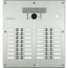 Bticino - Platine antivandale à bouton poussoir Linea 300 pour 21 à 32 appels façade Alu