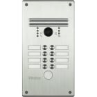 Bticino - Platine monobloc antivandale bouton poussoir Linea 300 -5 à 8 appels façade Inox