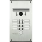 Bticino - Platine monobloc antivandale bouton poussoir Linea 300 -5 à 8 appels façade Inox