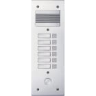 Bticino - Platine de rue Série 200 audio étroite façade Alu 4mm 6 appels