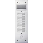 Bticino - Platine de rue Série 200 audio étroite façade Alu 4mm 8 appels