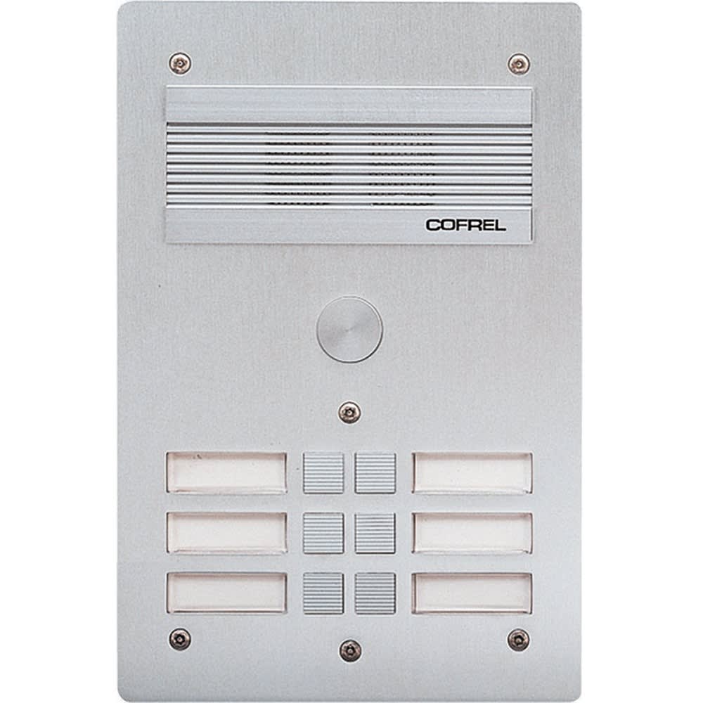 Bticino - Platine de rue Série 300 audio façade Alu 4mm 6 appels