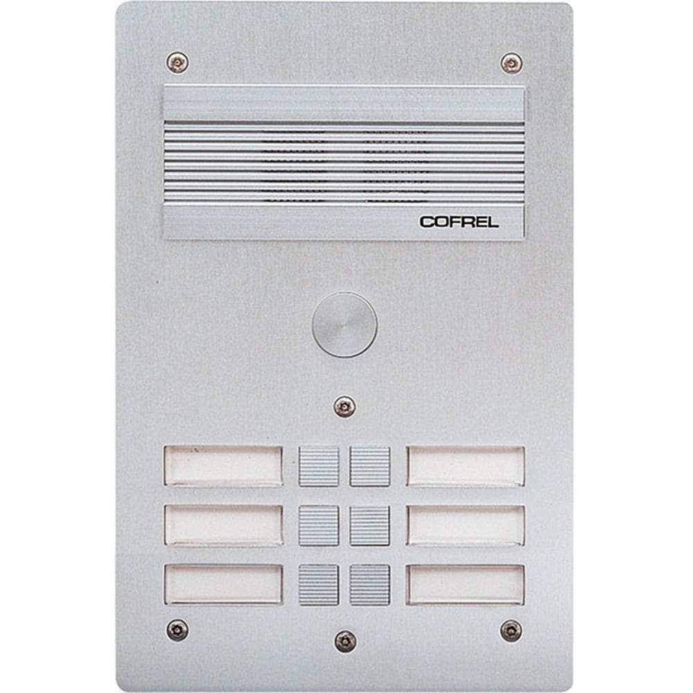 Bticino - Platine de rue Série 300 audio façade Alu 4mm 6 appels