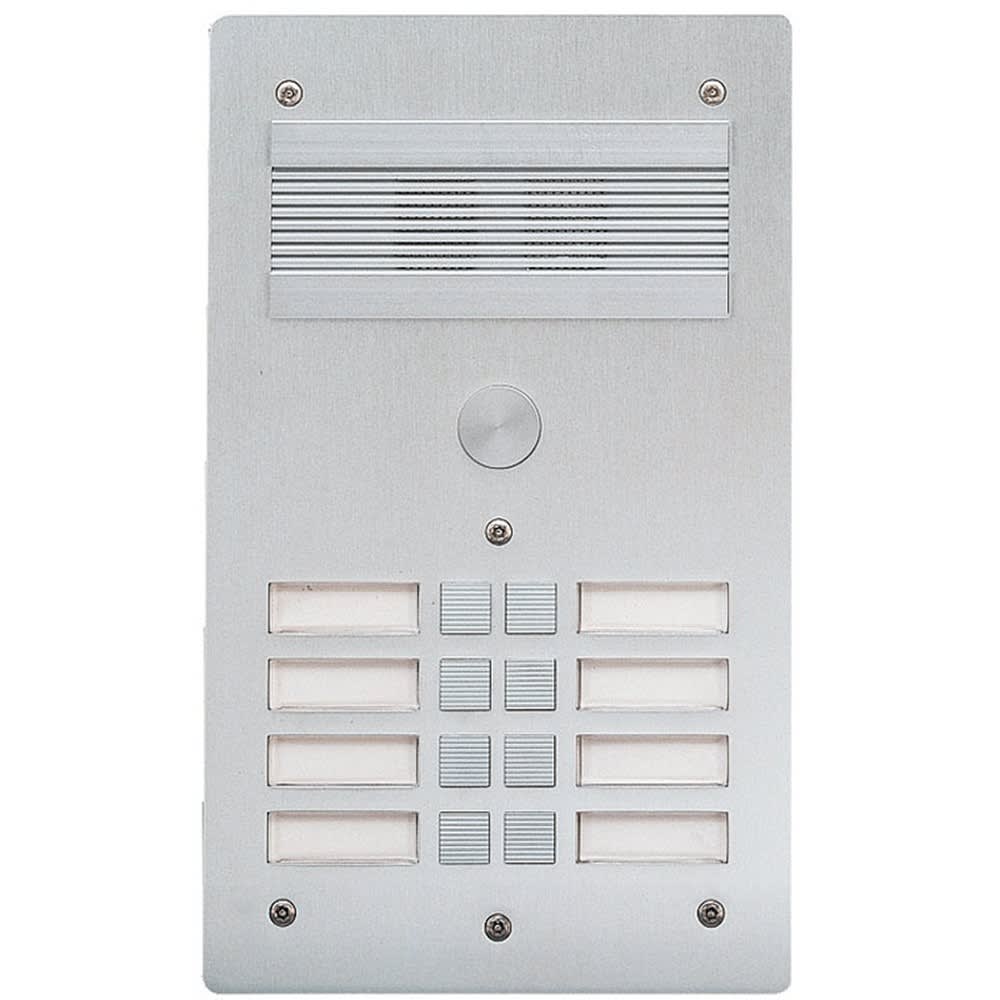 Bticino - Platine de rue Série 300 audio façade Alu 4mm 8 appels
