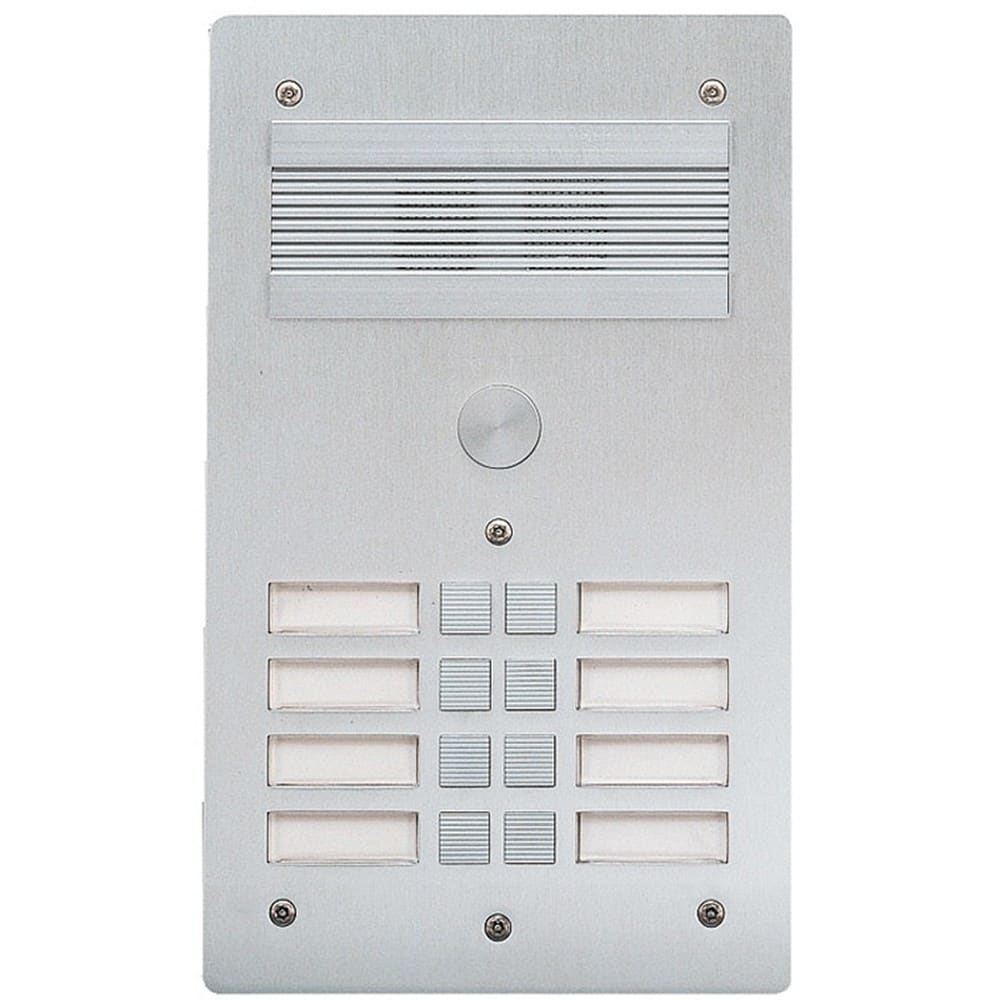 Bticino - Platine de rue Série 300 audio façade Alu 4mm 8 appels