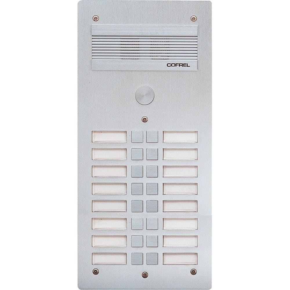 Bticino - Platine de rue Série 300 audio façade Alu 4mm 16 appels