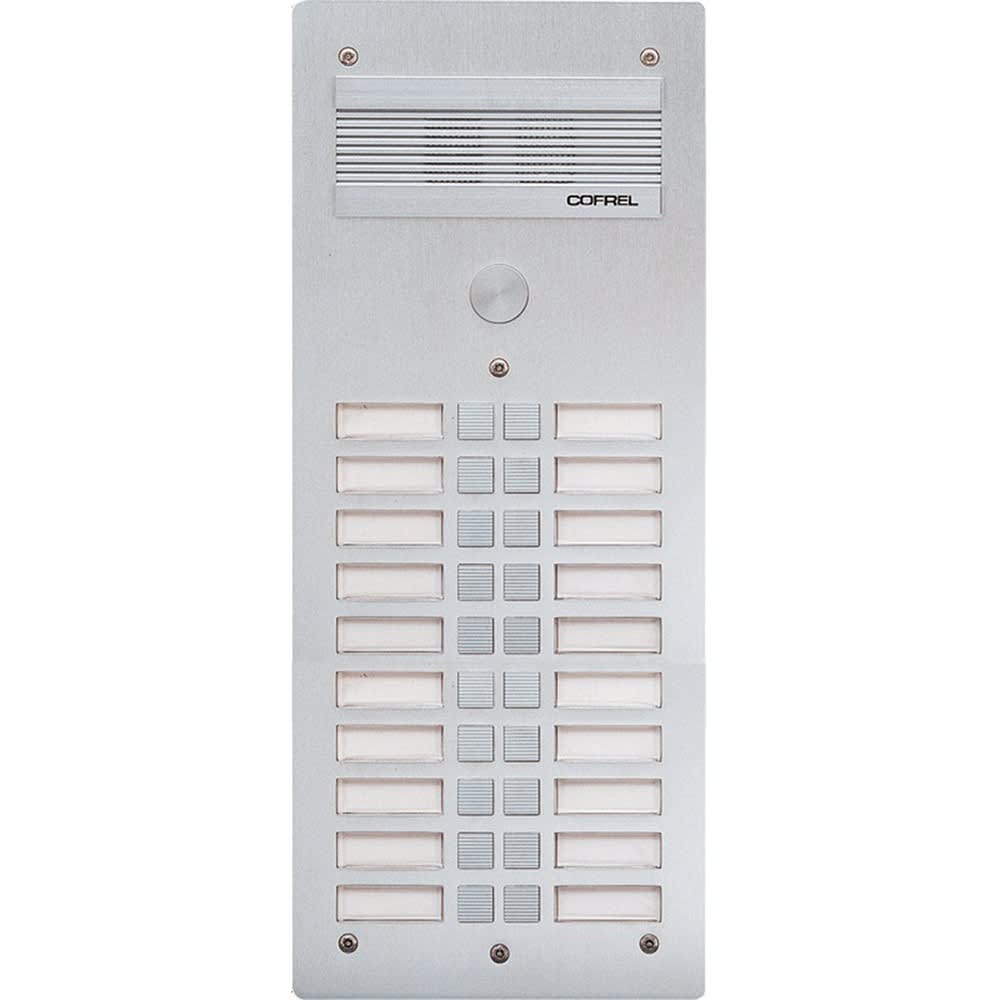 Bticino - Platine de rue Série 300 audio façade Alu 4mm 20 appels