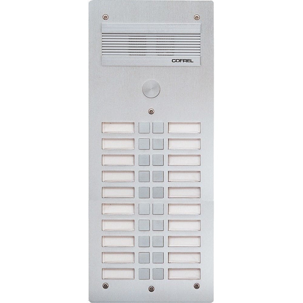 Bticino - Platine de rue Série 300 audio façade Alu 4mm 20 appels