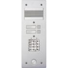 Bticino - Platine de rue Série 200 audio étroite avec clavier codé façade Alu 4mm 2 appels