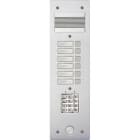 Bticino - Platine de rue Série 200 audio étroite avec clavier codé façade Alu 4mm 6 appels