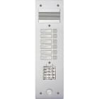 Bticino - Platine de rue Série 200 audio étroite avec clavier codé façade Alu 4mm 6 appels