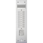 Bticino - Platine de rue Série 200 audio étroite avec clavier codé façade Alu 4mm 8 appels