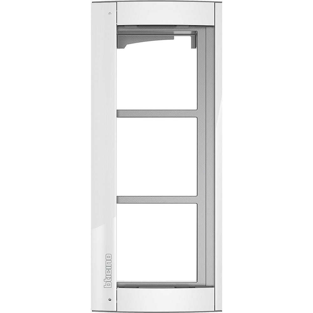 Bticino - Châssis et cadre support Sfera New 3 modules Allwhite
