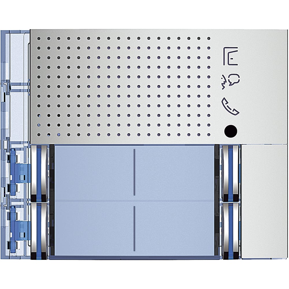 Bticino - Facade Sfera New pour module electronique audio 4 appels sur 2 rangees Allmetal