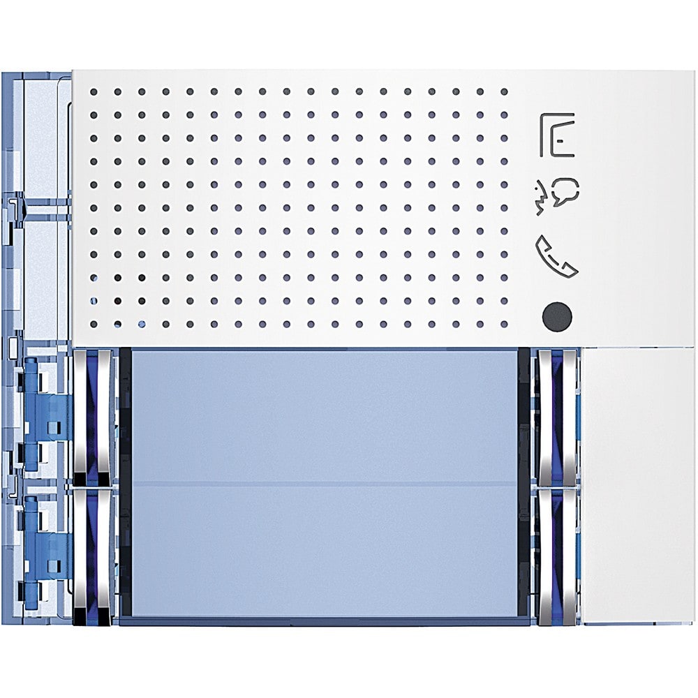 Bticino - Façade Sfera New pour module électronique audio 4 appels sur 2 rangées Allwhite