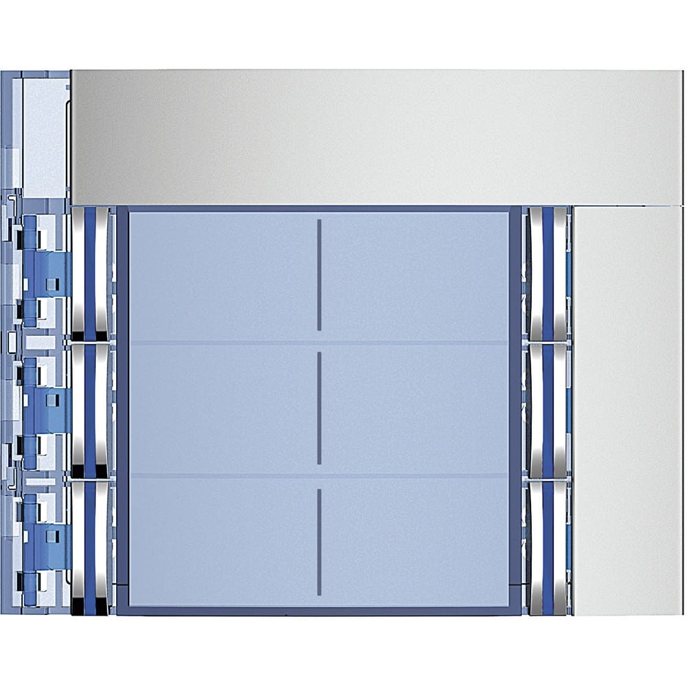 Bticino - Façade Sfera New pour module électronique audio 6 appels sur 2 rangées Allmetal