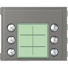 Bticino - Façade Sfera Robur pour module électronique audio 6 appels sur 2 rangées