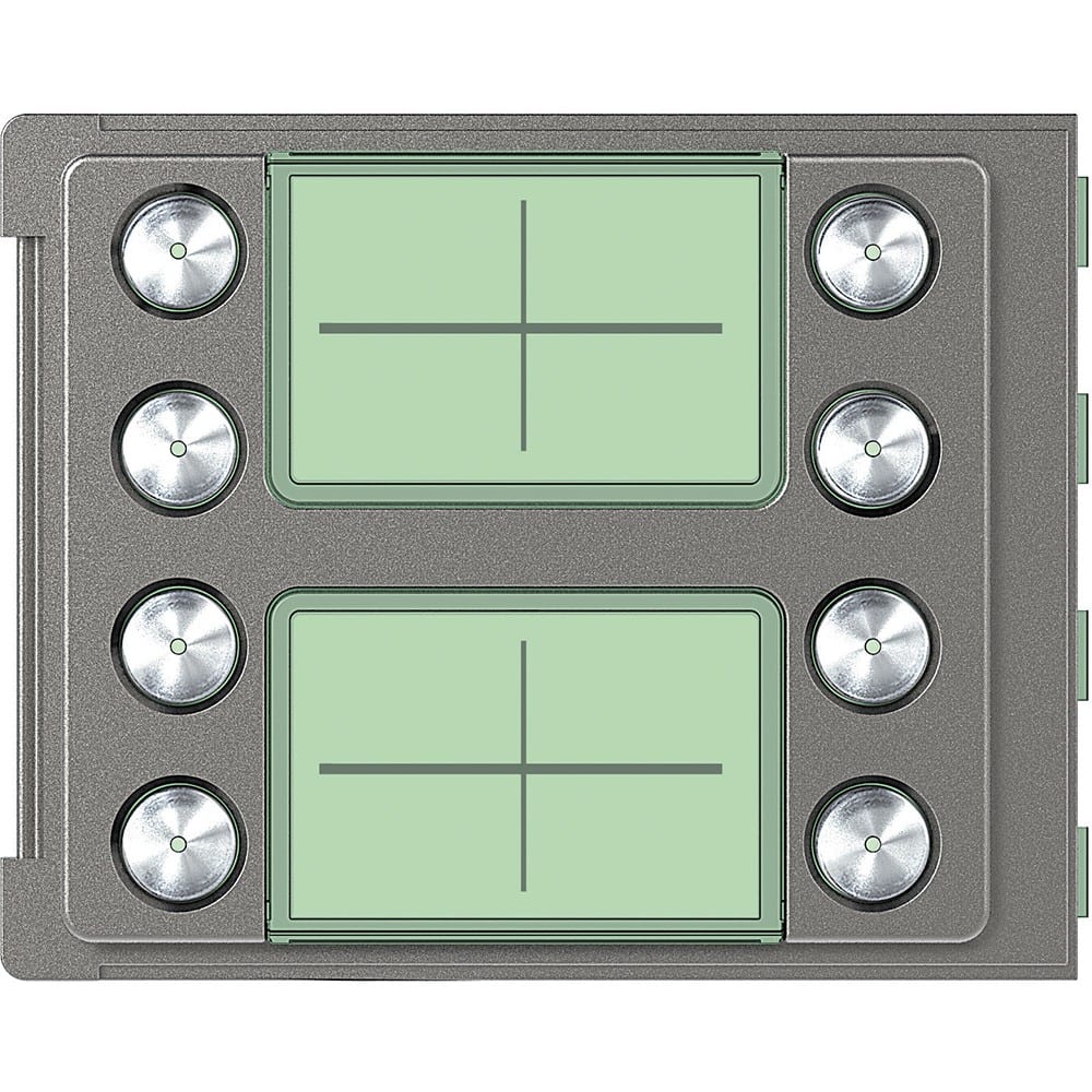 Bticino - Façade Sfera Robur pour module électronique audio 8 appels sur 2 rangées