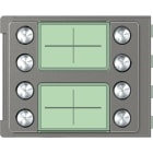 Bticino - Facade Sfera Robur pour module electronique audio 8 appels sur 2 rangees