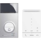 Bticino - Kit Classe 100 audio mains-libres blanc avec platine Linea3000 gris