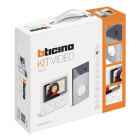 Bticino - Kit Classe 100 video couleur finition blanc avec platine Linea3000 gris