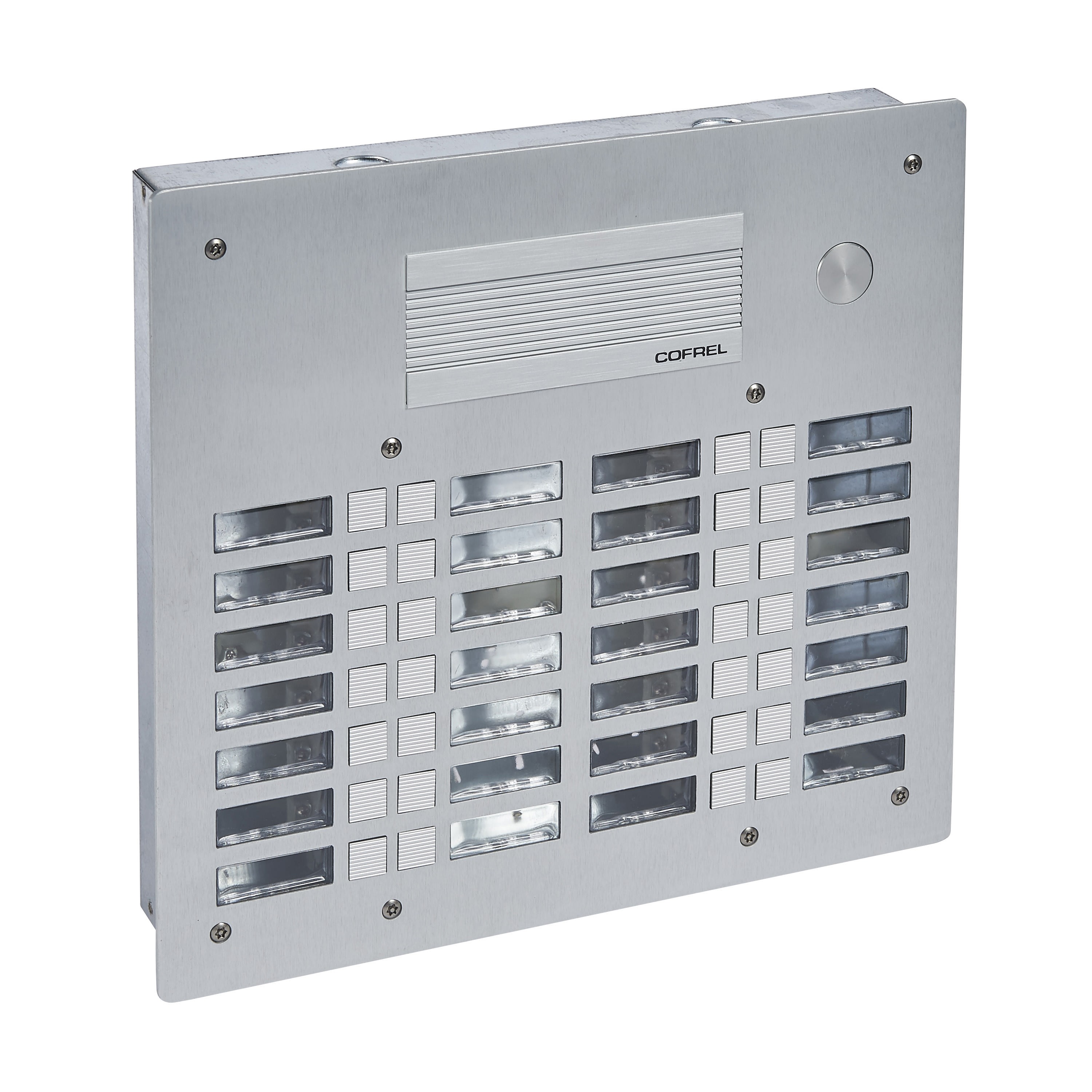 Bticino - Platine de rue Série 300 audio façade Alu 4mm 28 appels