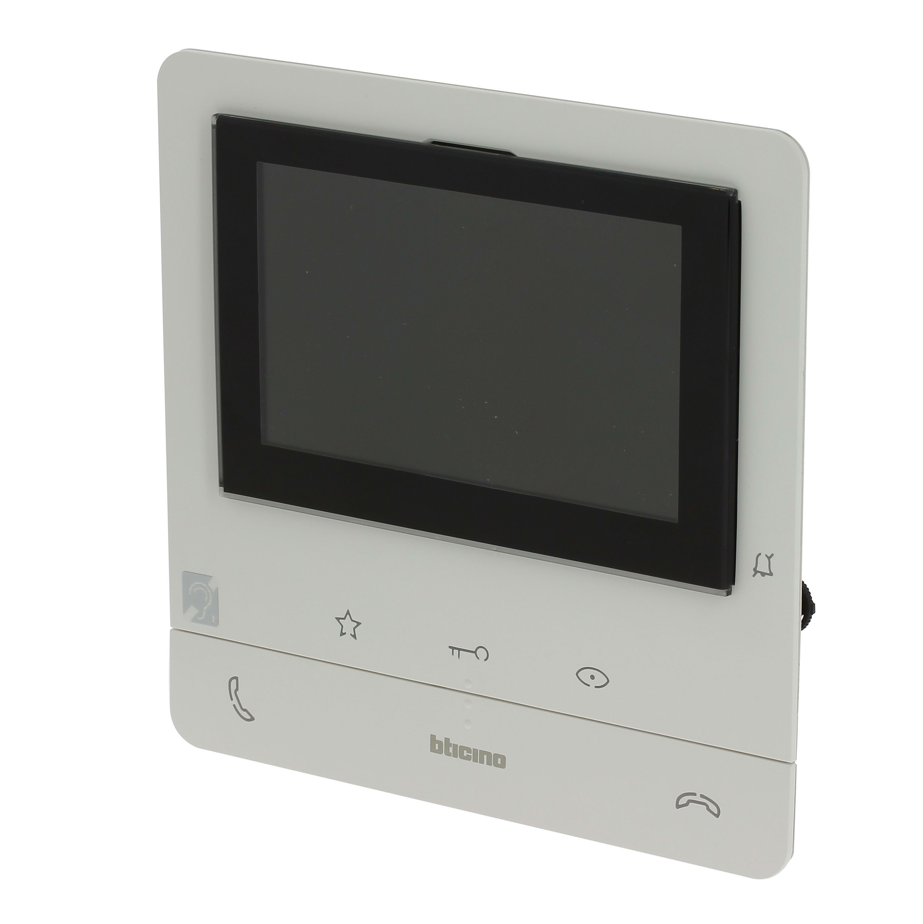 Bticino - Poste intérieur écran 5pouces Classe 100 Basique + boucle inductive - Blanc
