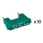 Bticino - Sachet de 10 configurateurs BUS - JMP blanc/vert