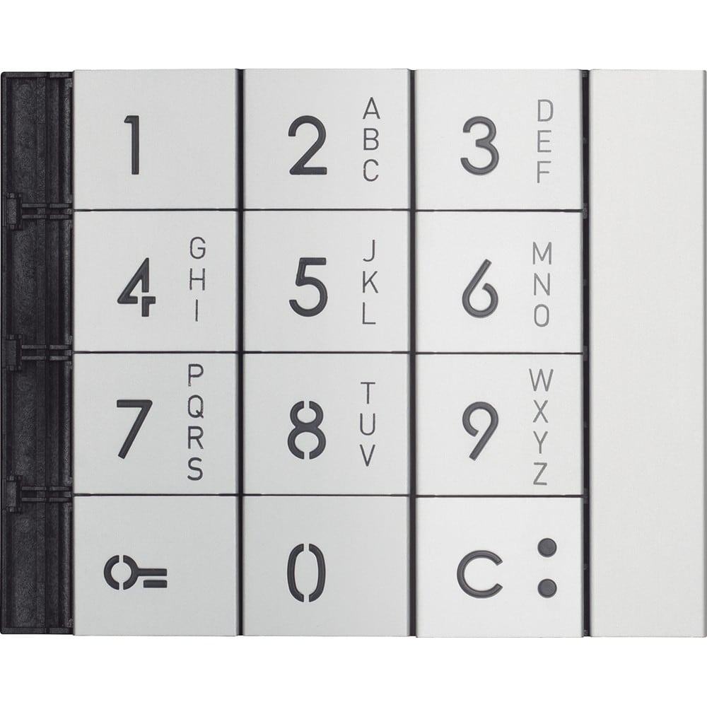 Bticino - Façade alphanumérique du clavier métal - Sfera New
