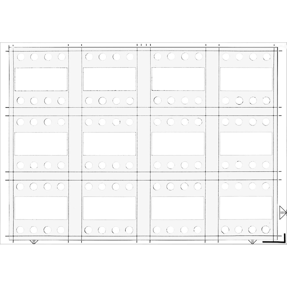 Bticino - Feuilles A5 personnalisables blanches pour commande 8 boutons-poussoirs