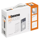 Bticino - Kit Classe 100 audio mains-libres blanc avec platine Linea 3000 gris