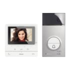 Bticino - Kit Classe 100 évolué vidéo couleur finition blanc avec platine Linea 3000 gris