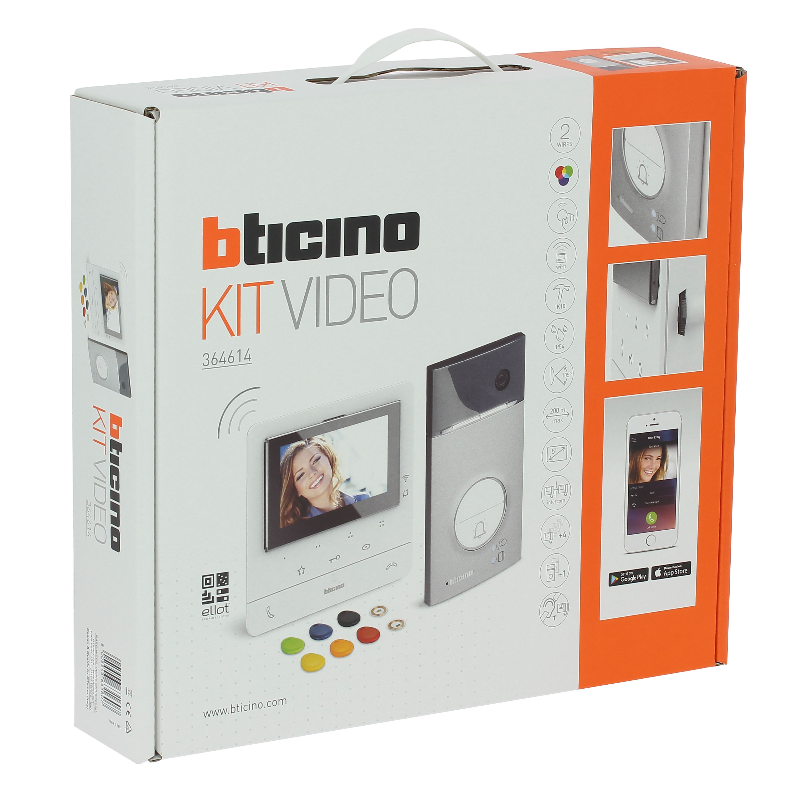 Bticino Cofrel - Kit villa visiophone Classe100X connecte avec controle d'acces