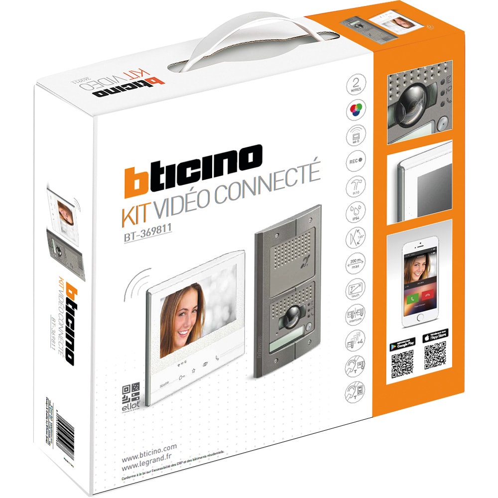 Bticino - Kit portier ERP video couleur memoire image Classe 300X connecte
