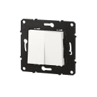 Bticino - Poussoir 6A + Interrupteur ou va-et-vient Altège 10A - finition Neige