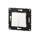 Bticino - Double poussoir Altège 6A - finition Neige