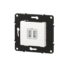 Bticino - Prise double USB Altège Type-A 3A - finition Neige