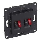 Bticino - Prise haut parleur double Altège composable - finition Nuit